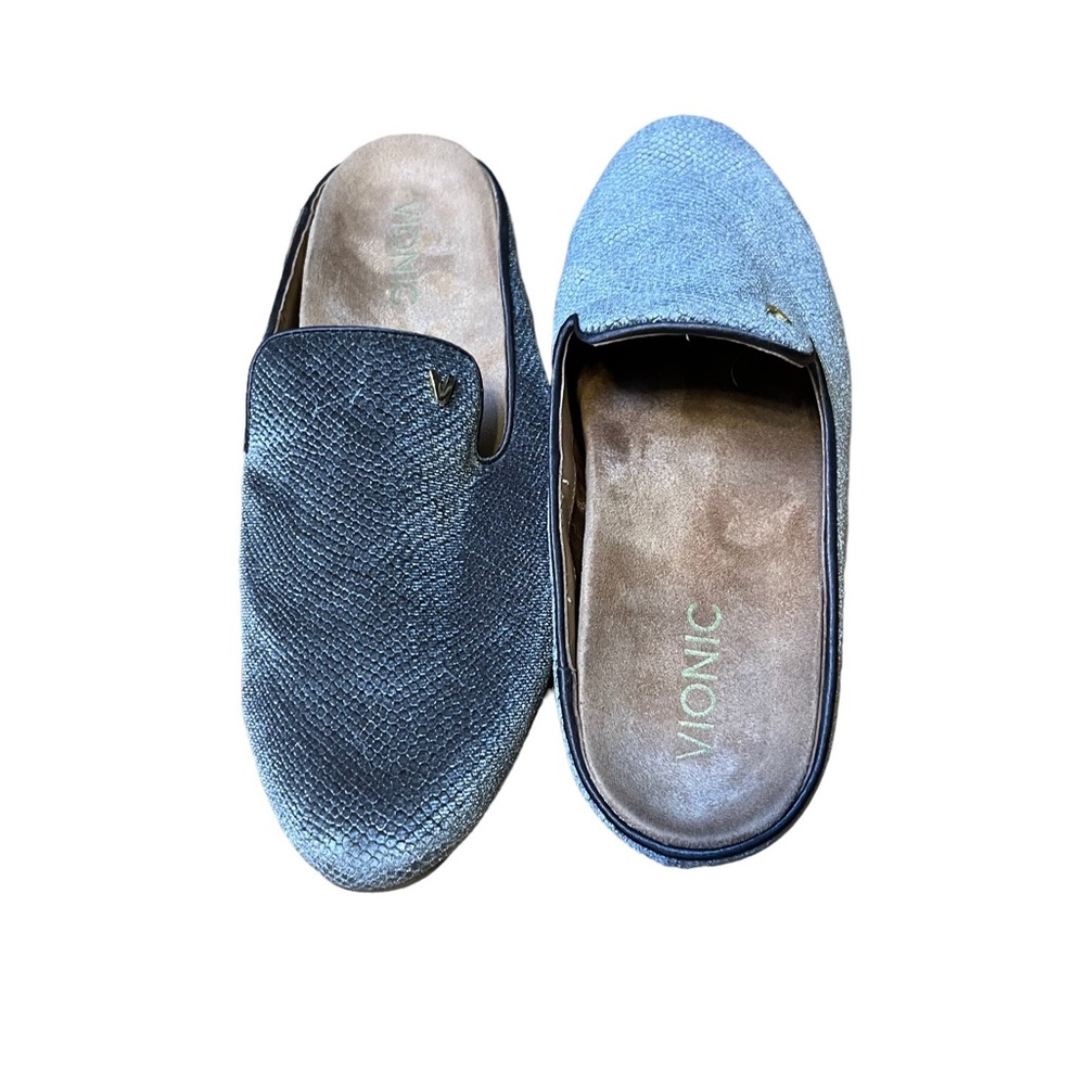 Vionic Textured Lavender Grey Slides Size 6.5 - image 2